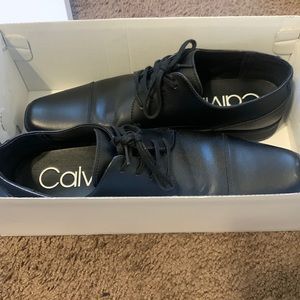 Men’s Black Leather 10.5 Clavin Klein Dress Shoes
